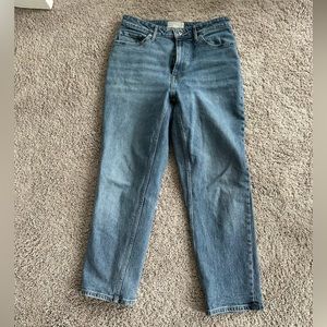 Everlane original curvy cheeky Jean worn-in mid blue size 28